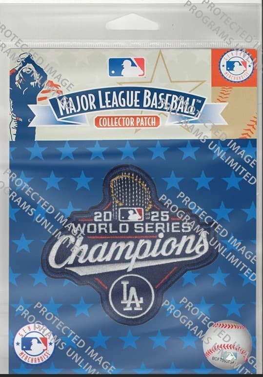 2025 MLB WORLD SERIES PATCH L.A. DODGERS CHAMPIONS LOS ANGELES JERSEY PIN STYLE