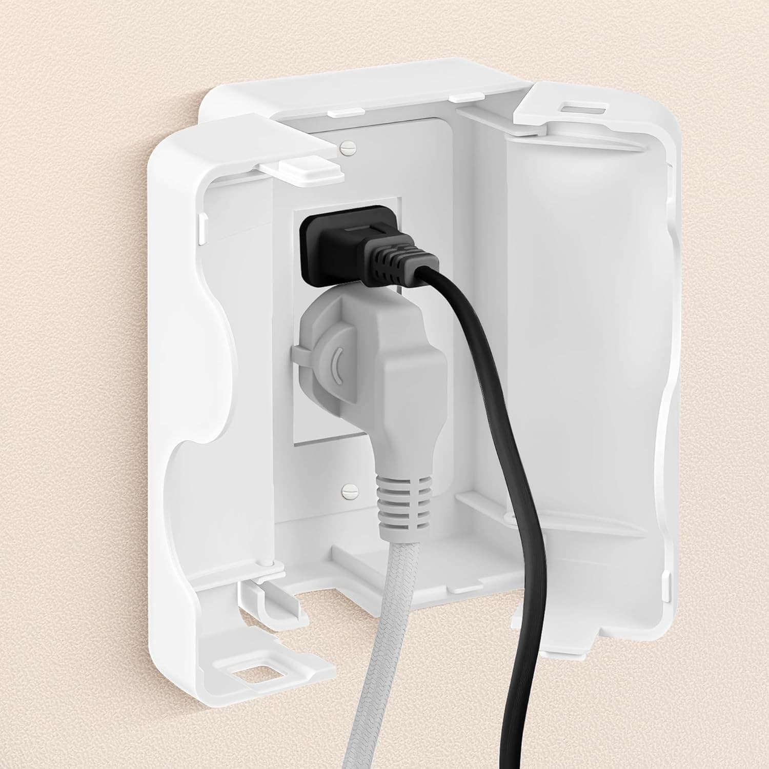 Child Proof Outlet Cover, Double Lock System, Duplex & 1 Pack, White