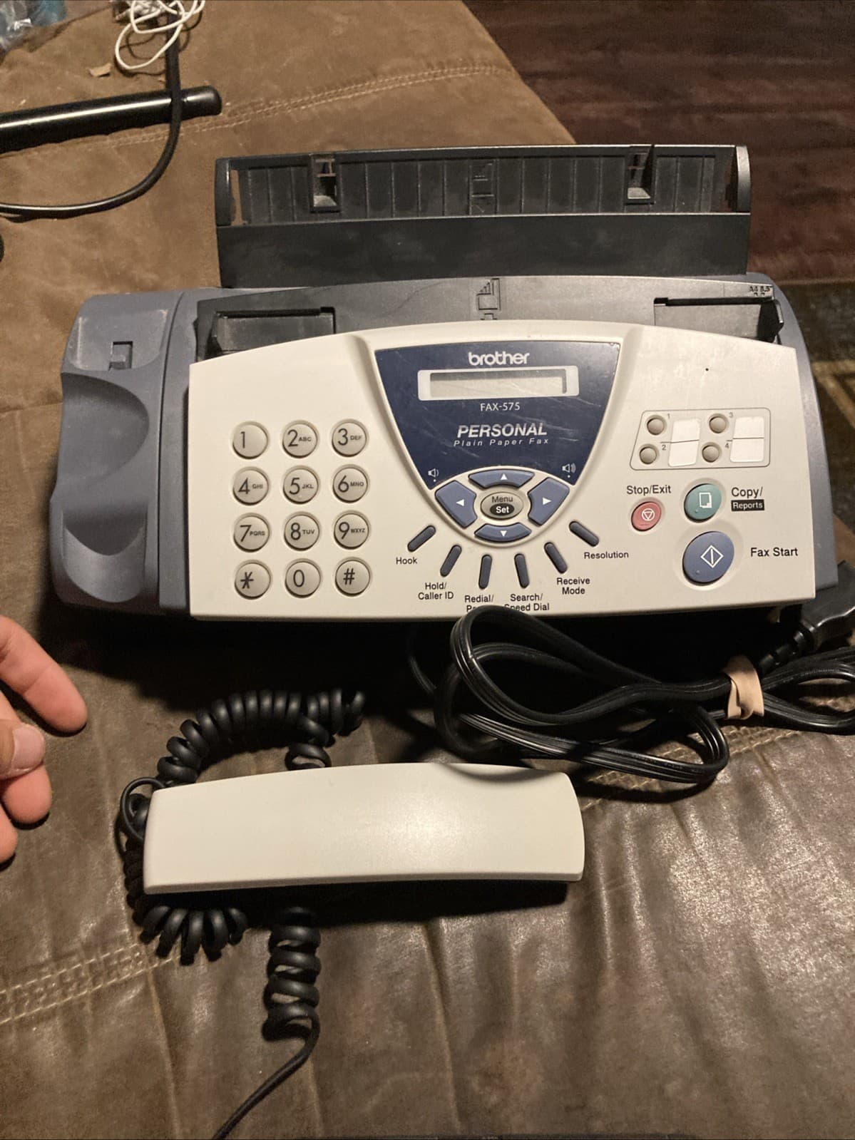 Brother FAX-575 Personal Office Fax Machine w/ Phone and Copier Missing Metal