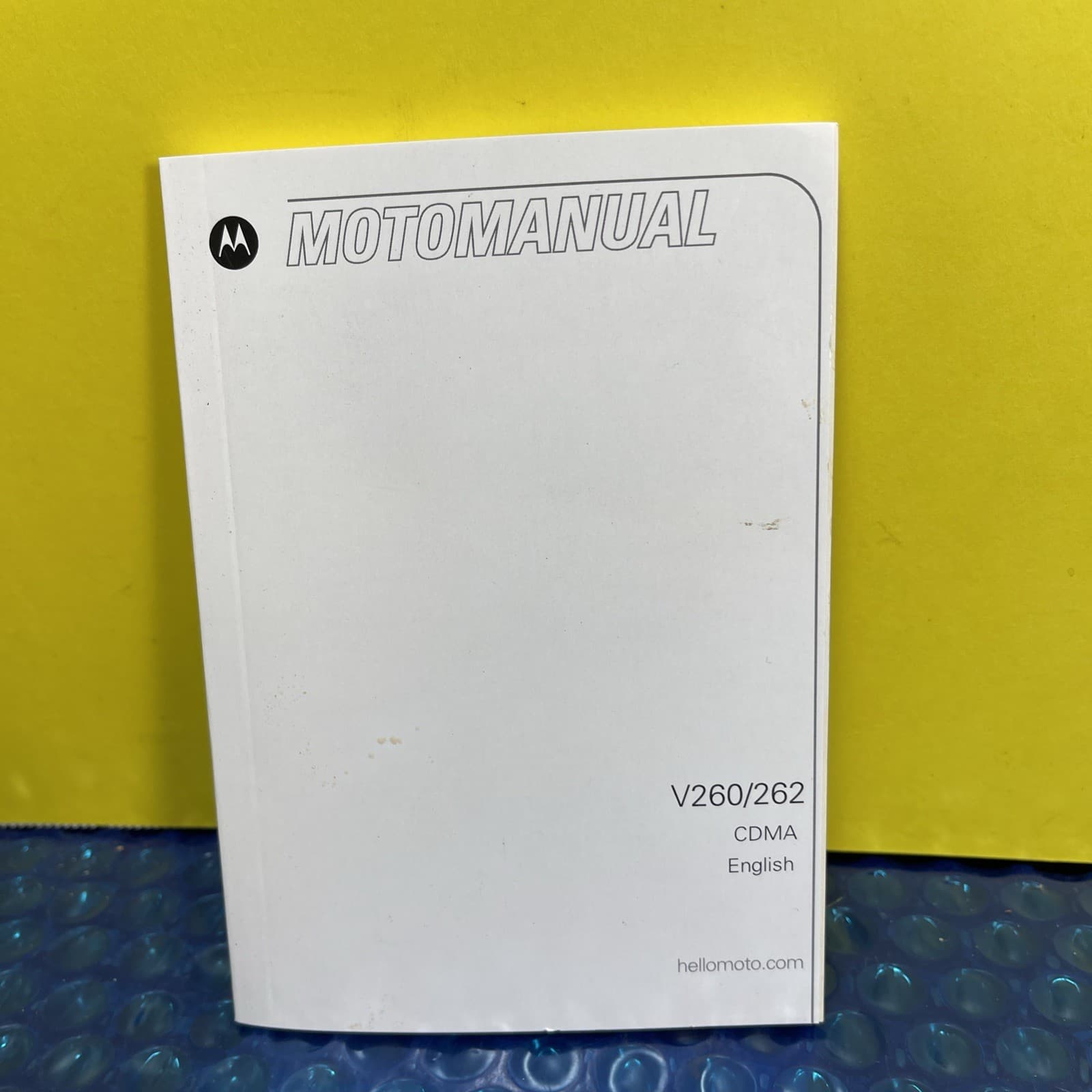 Motorola V260/262 Digital Wireless CDMA Telephone User's Guide / Manual Cell