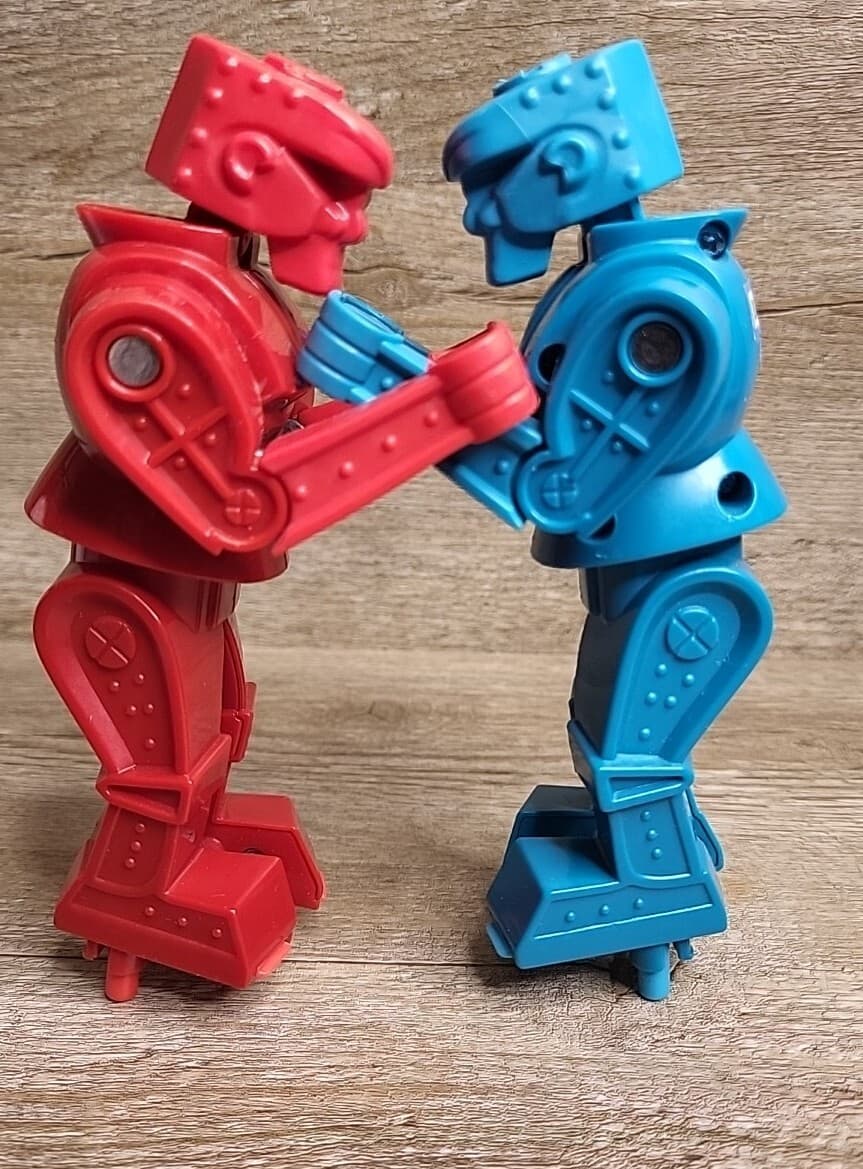 Rock'em Sock'em Robots Replacement Blue Bomber Red Rocket Robots Only 23D