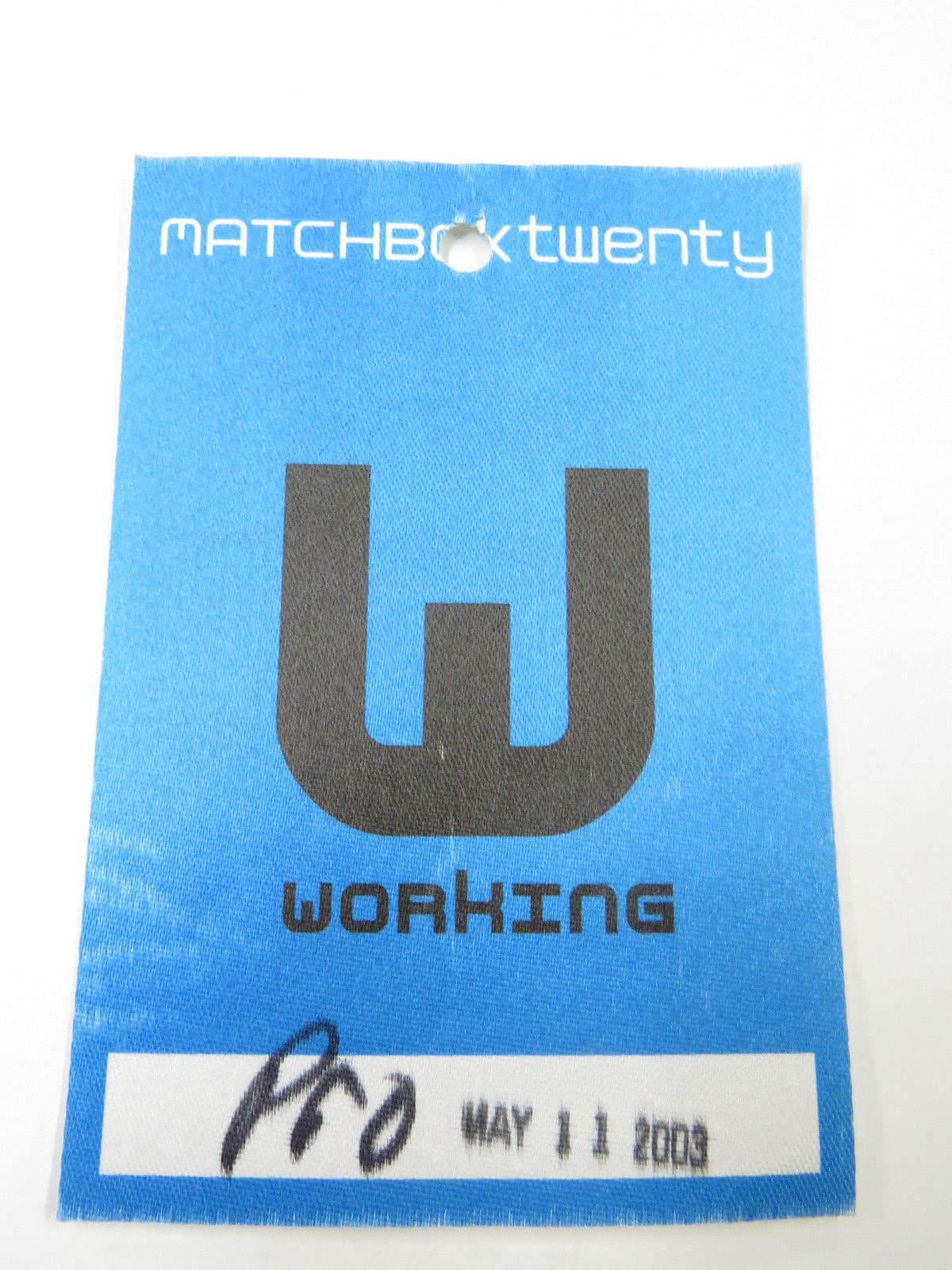 VINTAGE 2003 MATCHBOX TWENTY WORKING TOUR BLUE BACKSTAGE PASS ROB THOMAS