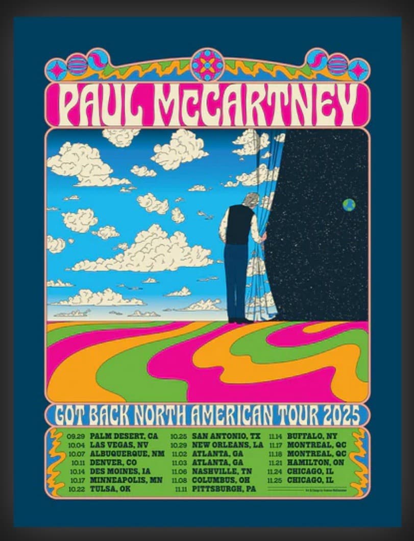 Paul McCartney *OFFICIAL* 2025 Got Back Tour concert poster 18x24! THE BEATLES!