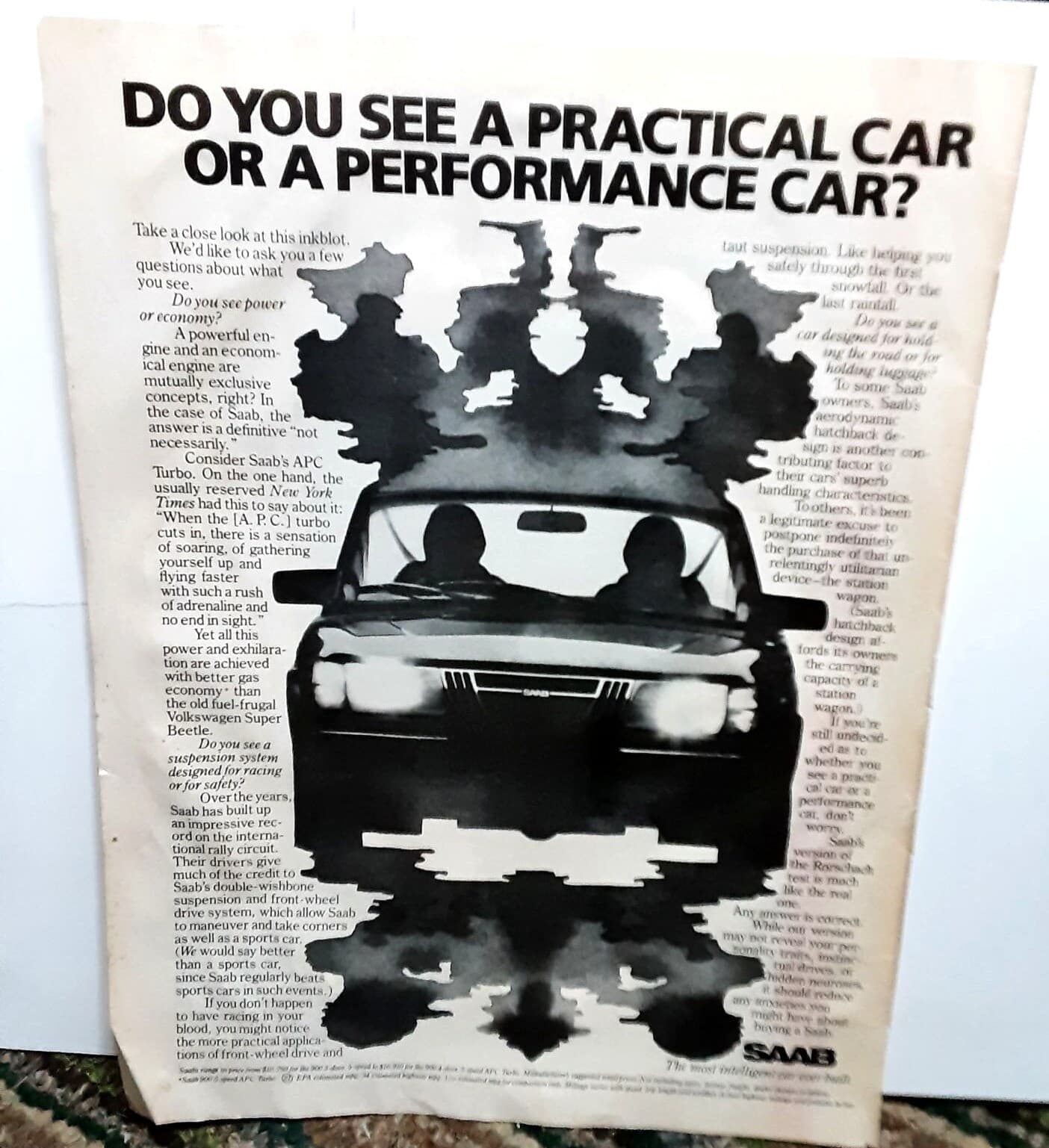 1983 SAAB Most Intelligent Car Ever Built Original Print Ad