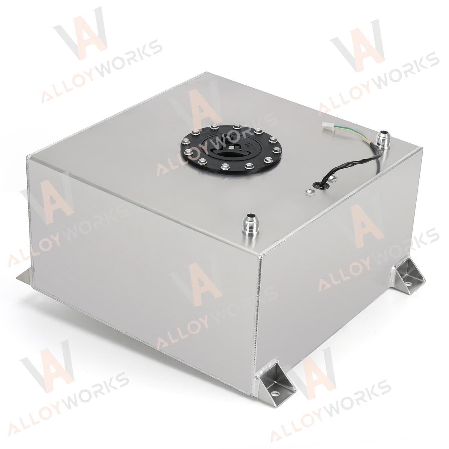 NEW 40L 10 Gal Aluminum Fuel Surge Cell Tank Fitting Sensor Foam Inside