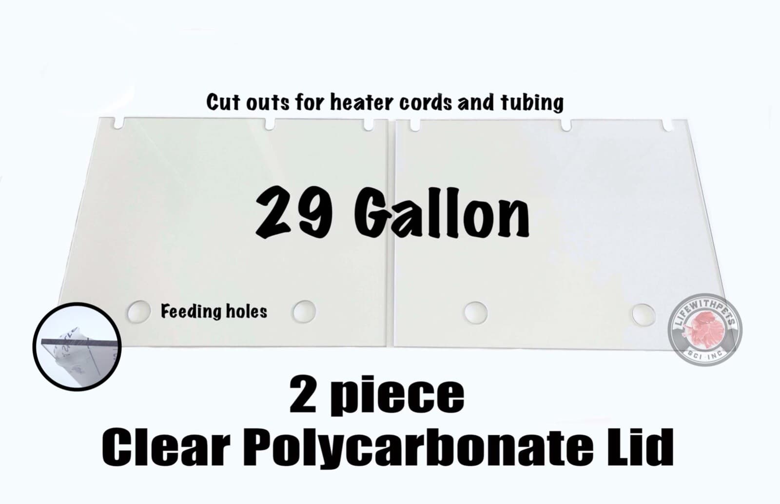 29 Gallon Clear Polycarbonate Aquarium Lid