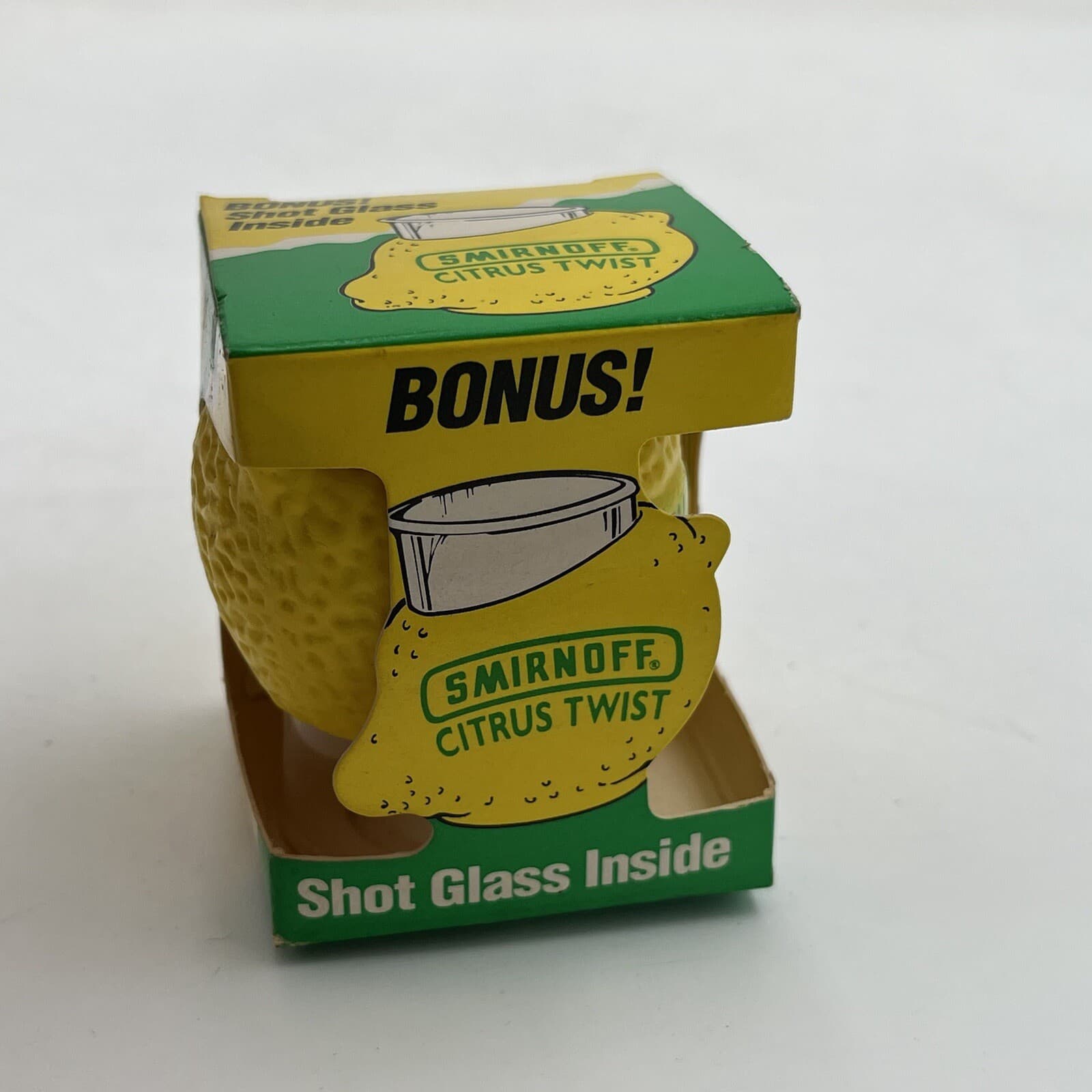 VTG New NOS Smirnoff Citrus Twist Vodka Promo Advertising Give Away Shot Glass