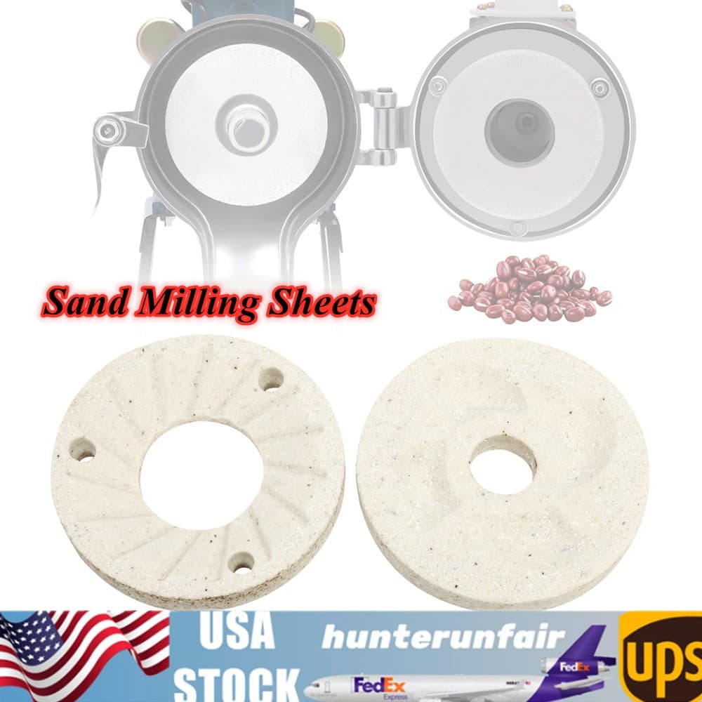 2PCS Grinding Sheets Discs for Electric Grain Mill Dry&Wet Grinder Machine NEW