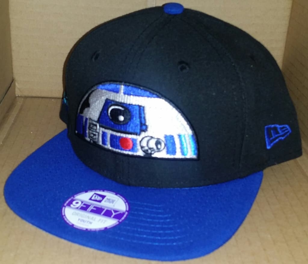 NWT NEW ERA Star Wars R2-D2 YOUTH size black 9FIFTY SNAPBACK adjustable cap hat