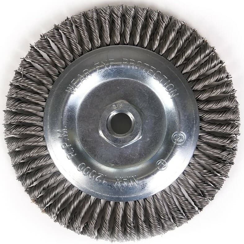 3 Pack - 7" x 5/8-11" Carbon Steel Stringer Bead Wire Wheel For Angle Grinder