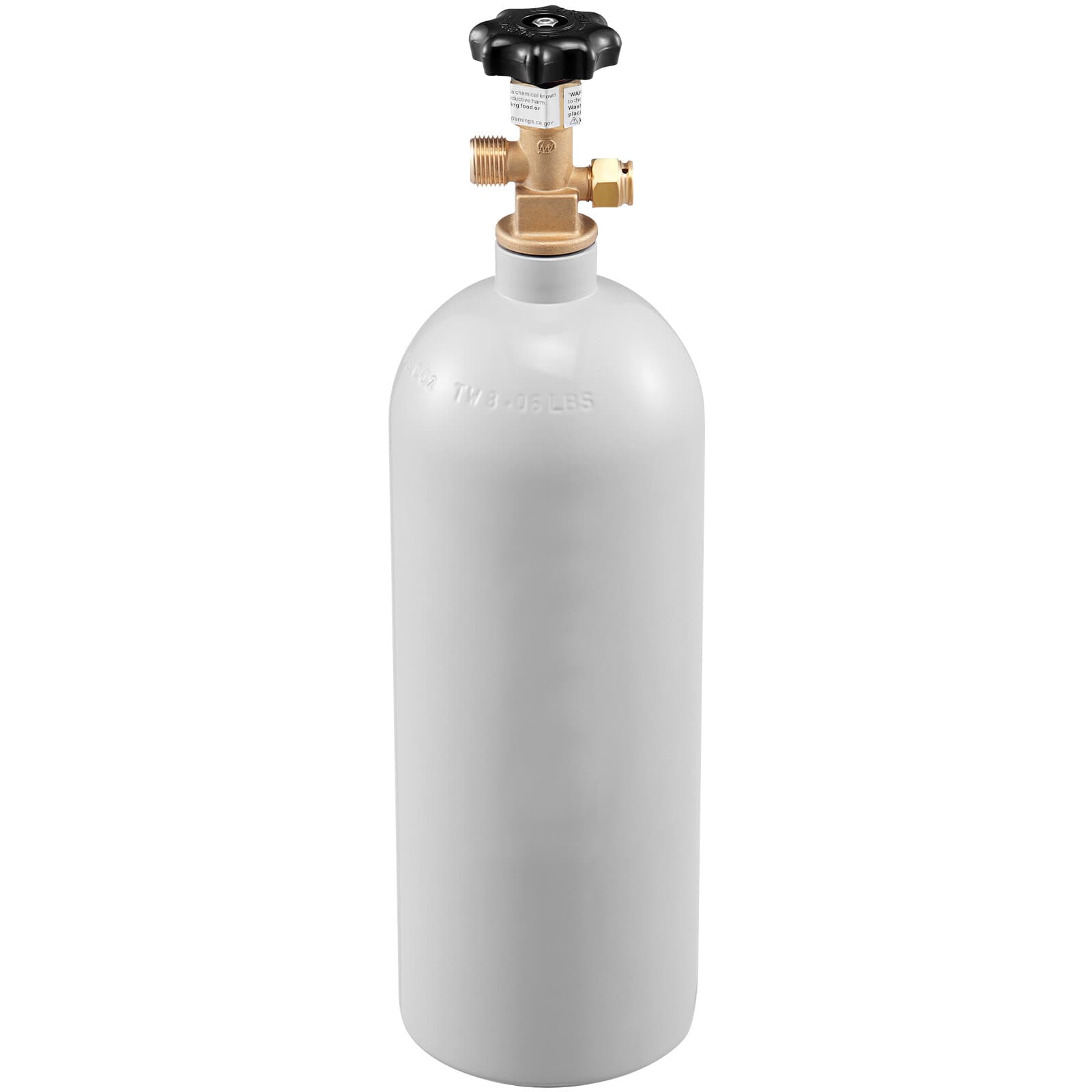 5 Lbs CO2 Tank Aluminum Gas Cylinder CGA320 Valve For Draft Soda Beer Kegerator