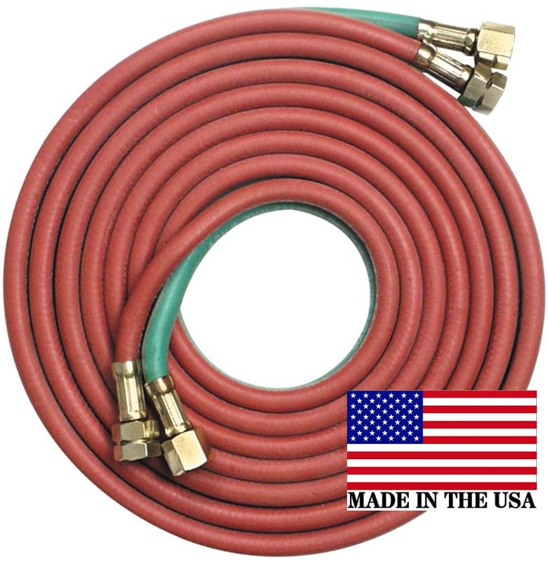 Weldcote 100' x 1/4" Twin Torch Hose, Oxygen Propane Welding Grade T
