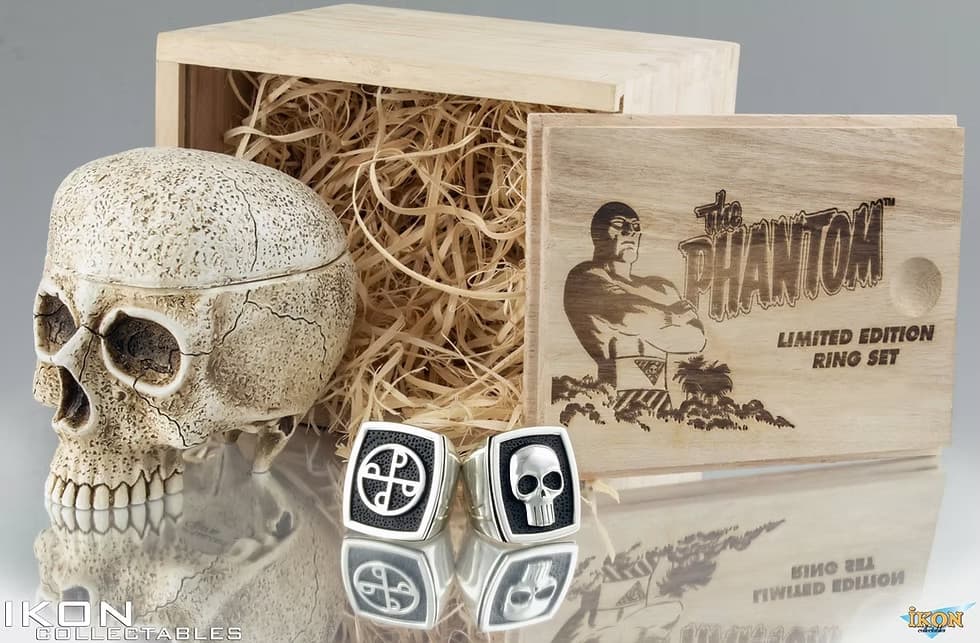 The Phantom: Skull Ring & Good Mark Ring Limited Edition Set - IKON Collectables