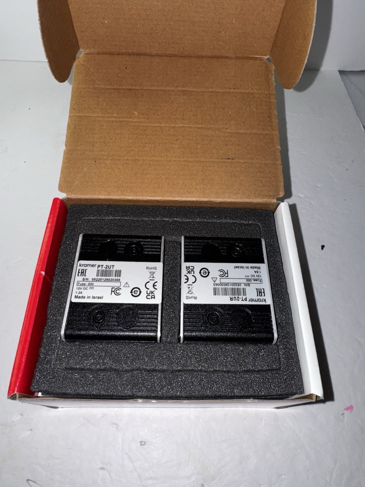 Kramer PT-2UT/R-KIT 4K HDR HDMI Compact PoC Extender over Long-Reach DGKat 2.0