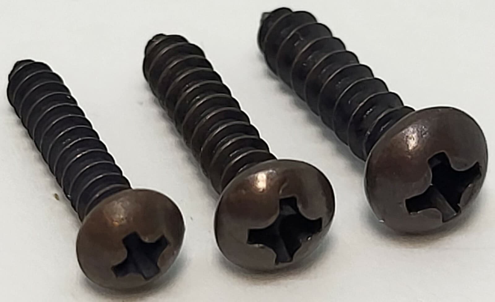 #4 #5 #6 x 5/8 Round Head Screws Bronze Plated Steel Small Phillips antique bras