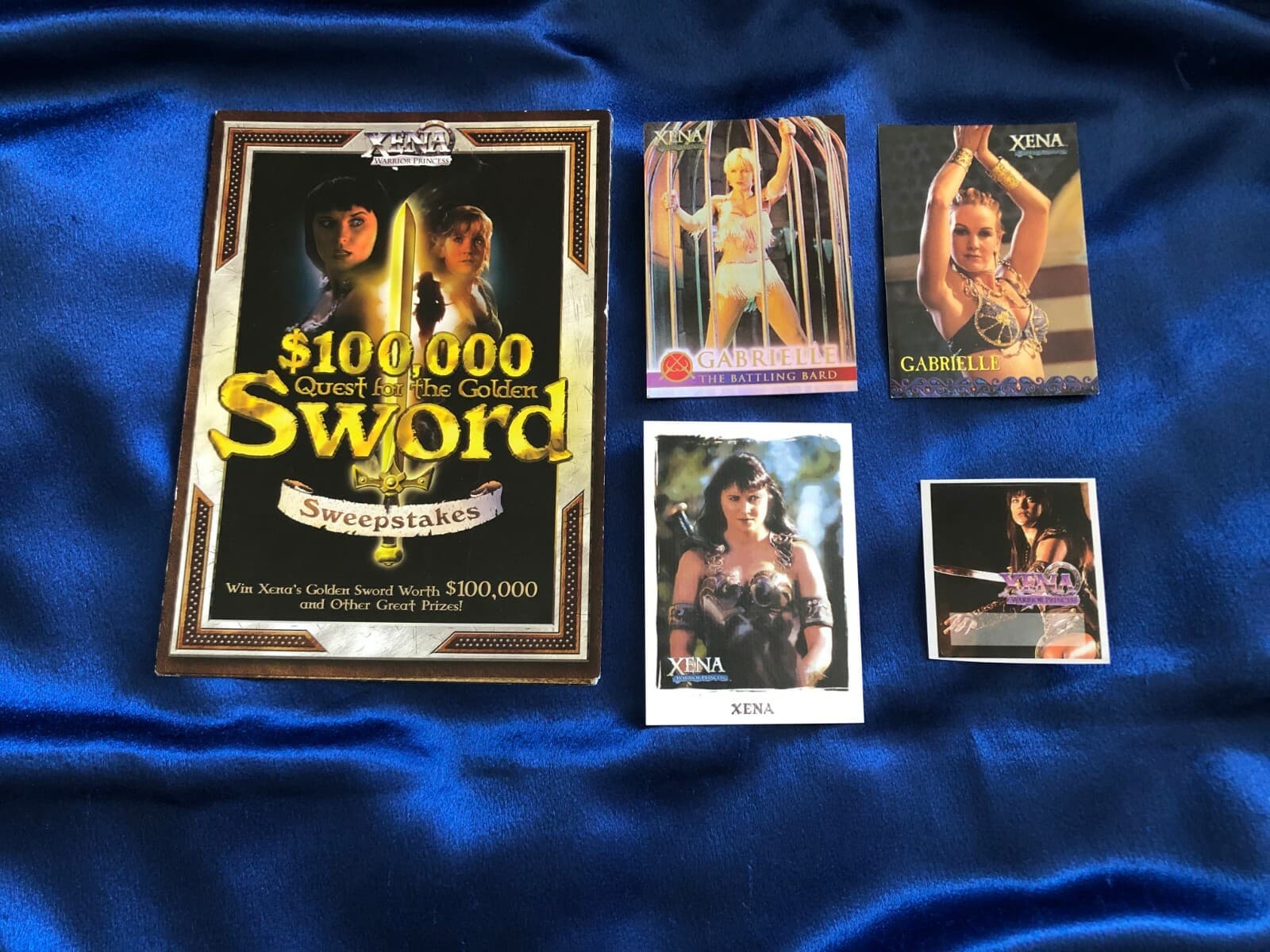 Xena Cards Lot: Gabrielle Battling Bard G1, Series 6 Promo P2, Arts & Images P1
