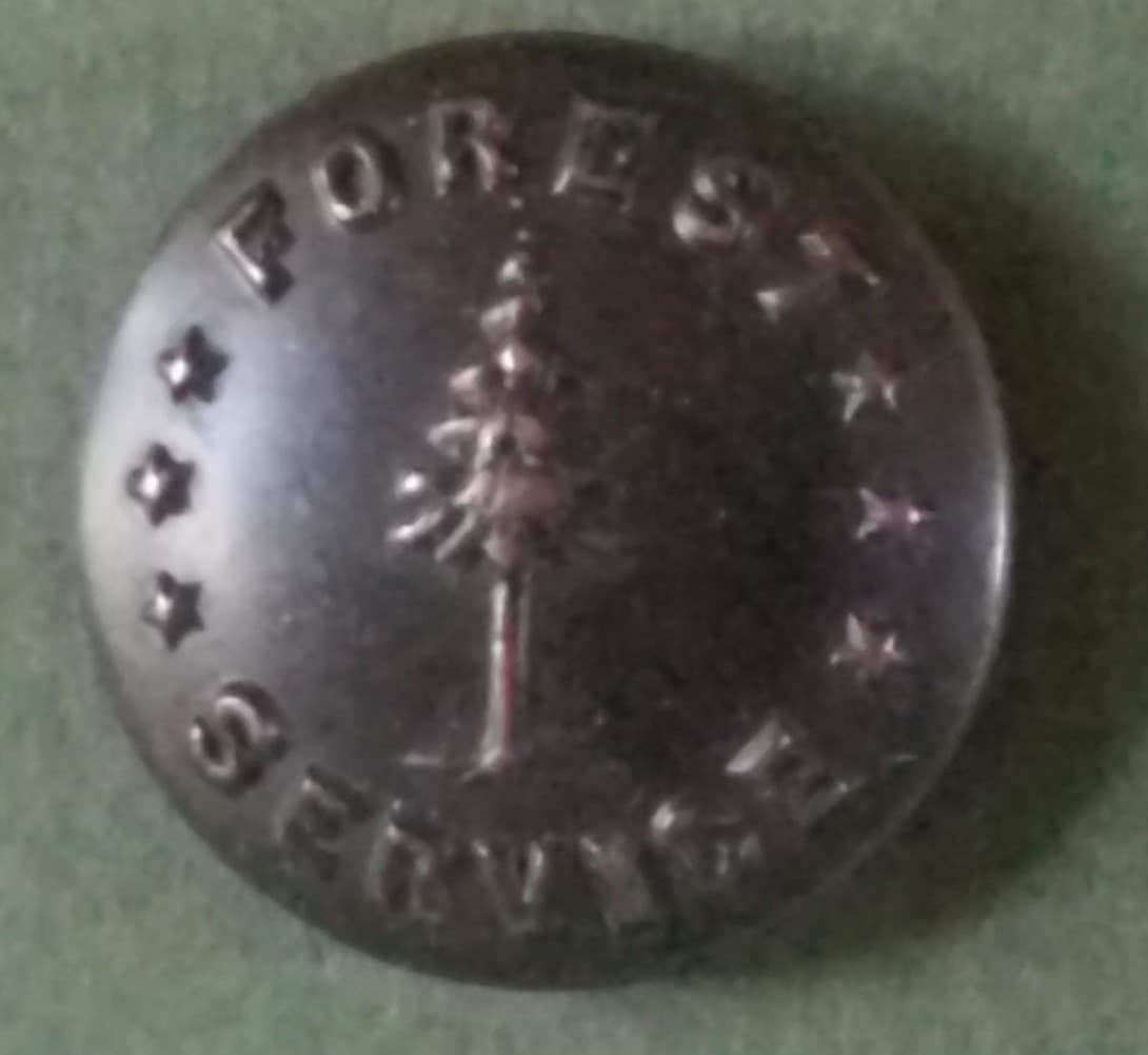 Bb FOREST SERVICE U S UNIFORM BUTTON Albert FD 52 Medium Lacquered