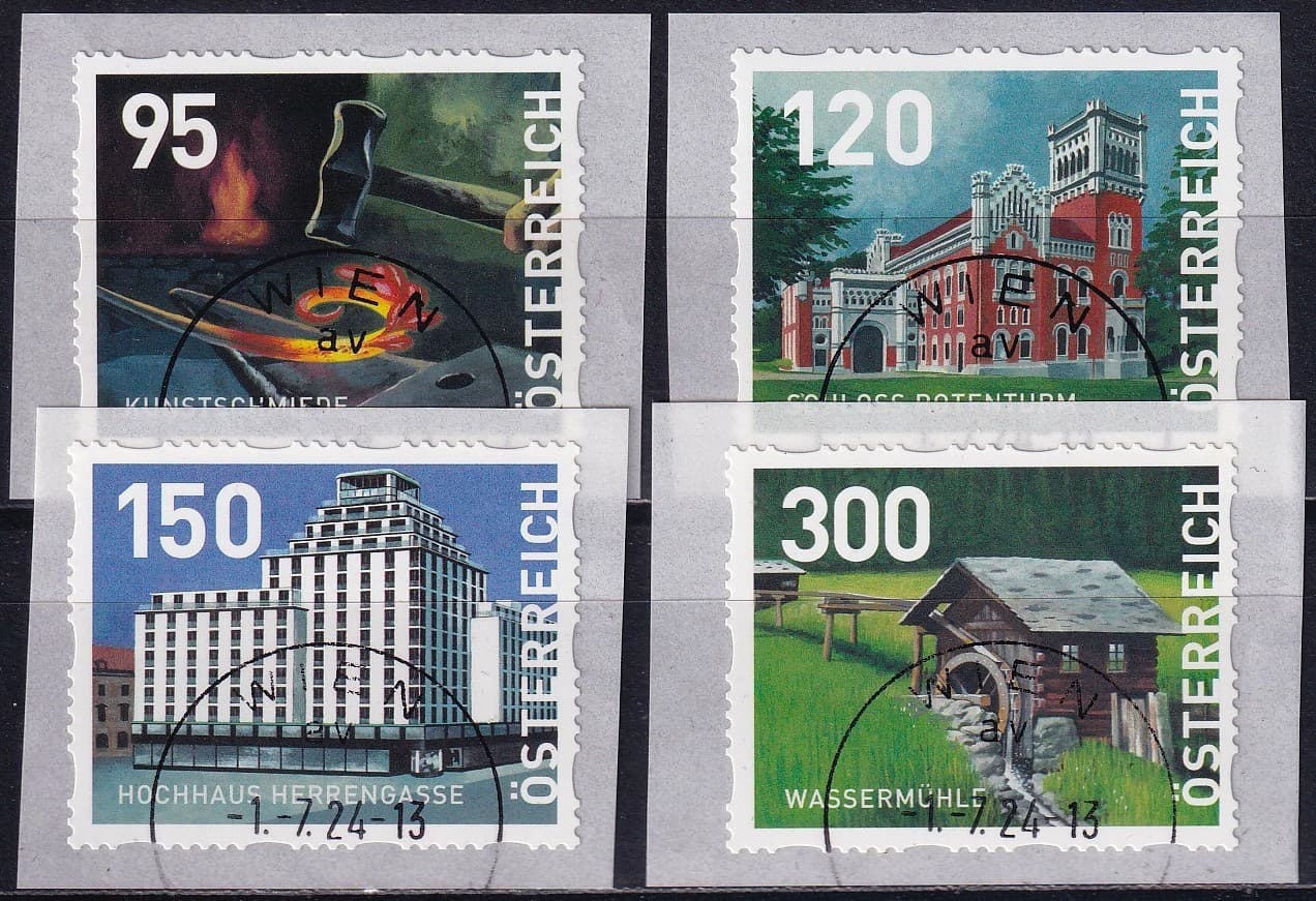 Austria 2024 Dispenser Stamps Mi.No. 82-85 Stamped Postage Stamps Home