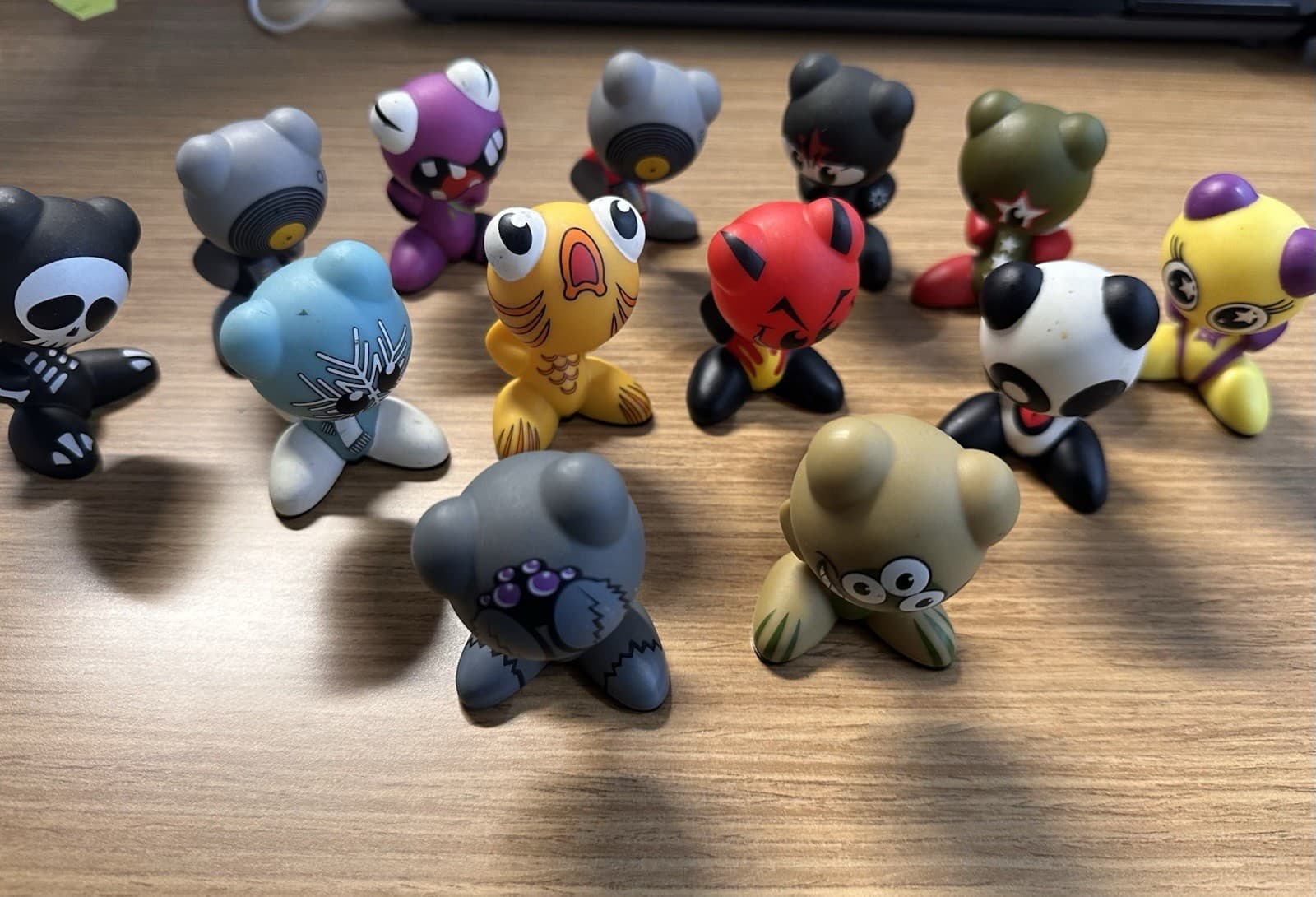 LOT OF 13 RADICA - UB FUNKEY GAME FIGURES & HUB/DOC STATION WITH *RARE* BOGGLE