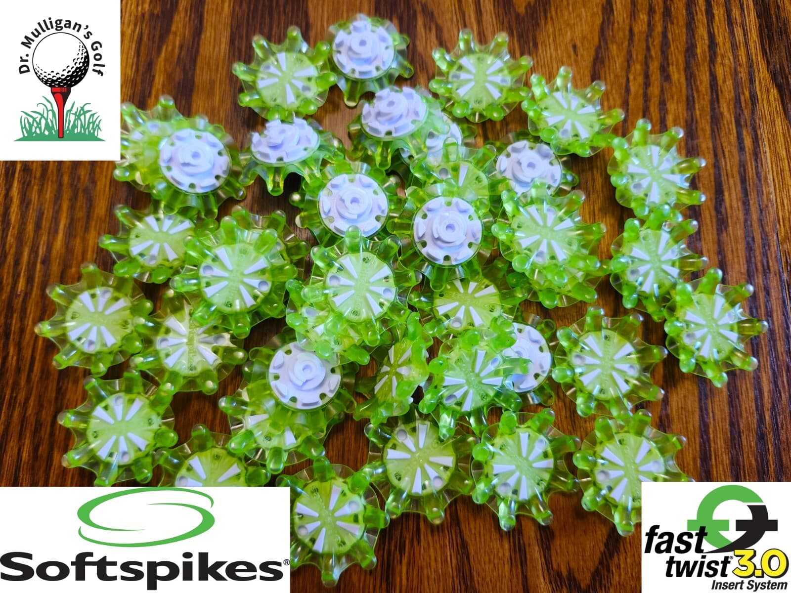 12 GREEN Pulsar Fast Twist 3.0 SoftSpikes Spikes Cleats BEST BULK PRICE ON EBAY