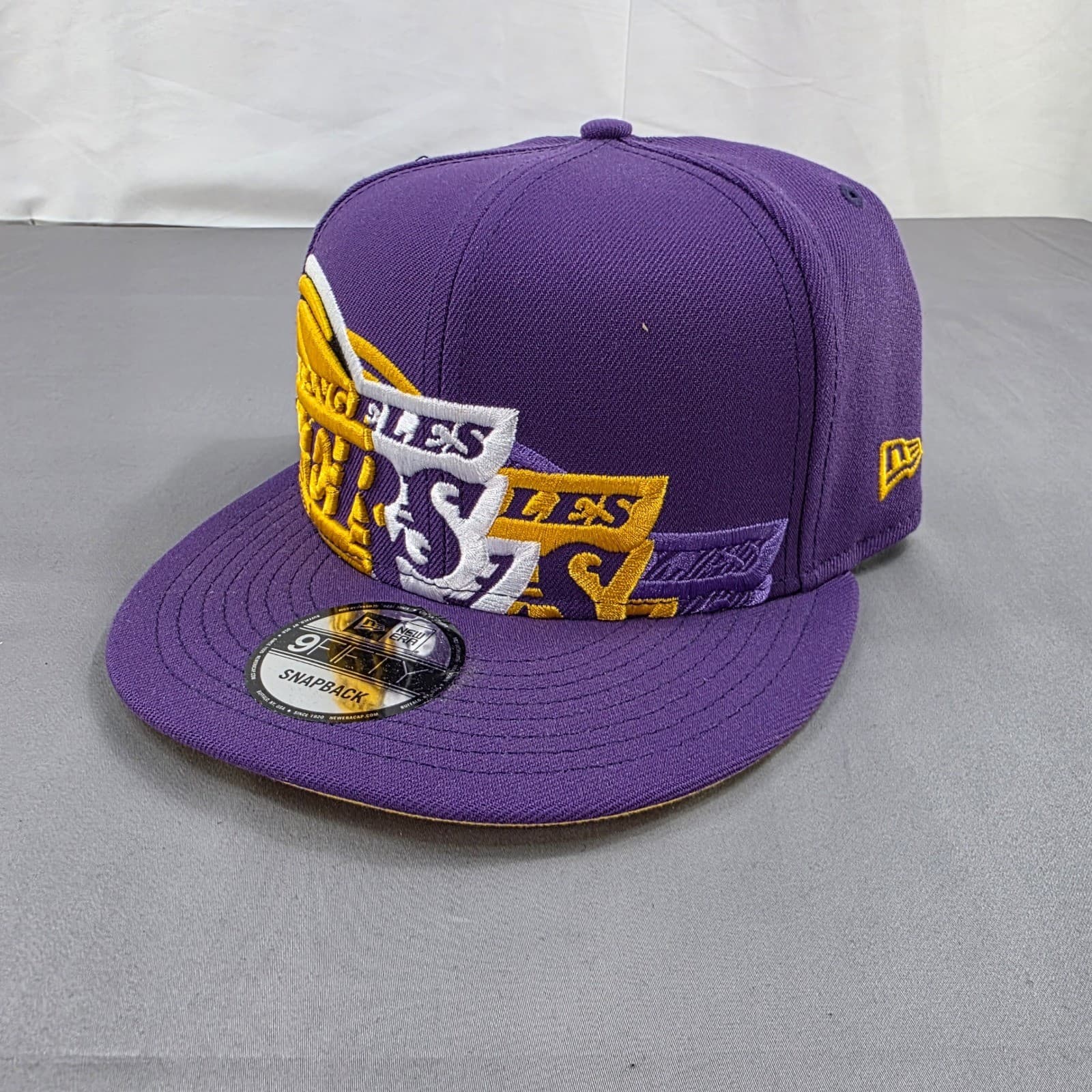New Era Los Angeles Lakers Snapback Hat NBA Basketball Purple 9Fifty Team Shadow