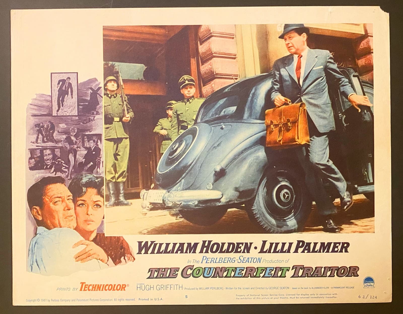 original 1941 Lobby Card THE COUNTERFEIT TRAITOR 11x14" VG+ with slight aging