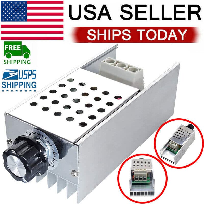 AC 110-220V 6000W SCR Motor Speed Controller Volt Regulator Thermostat Dimmer