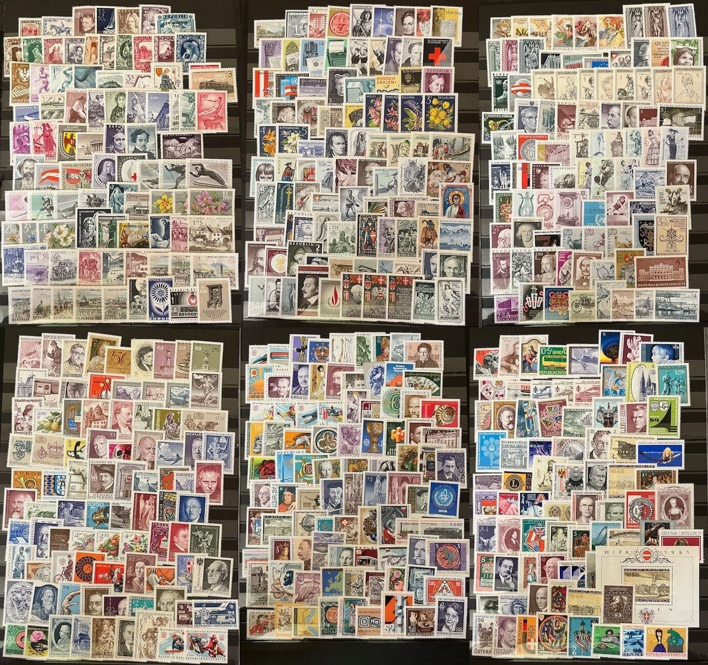 AUSTRIA - 600 Commemorative STAMPS - ALL DIFFERENT - Very Nice Collection - MNH