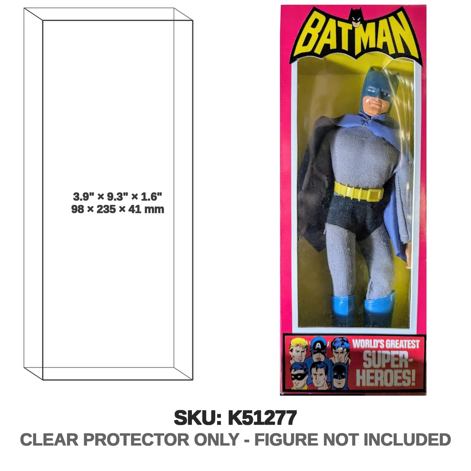 Protector For Mego Worlds Greatest Super-heroes Batman