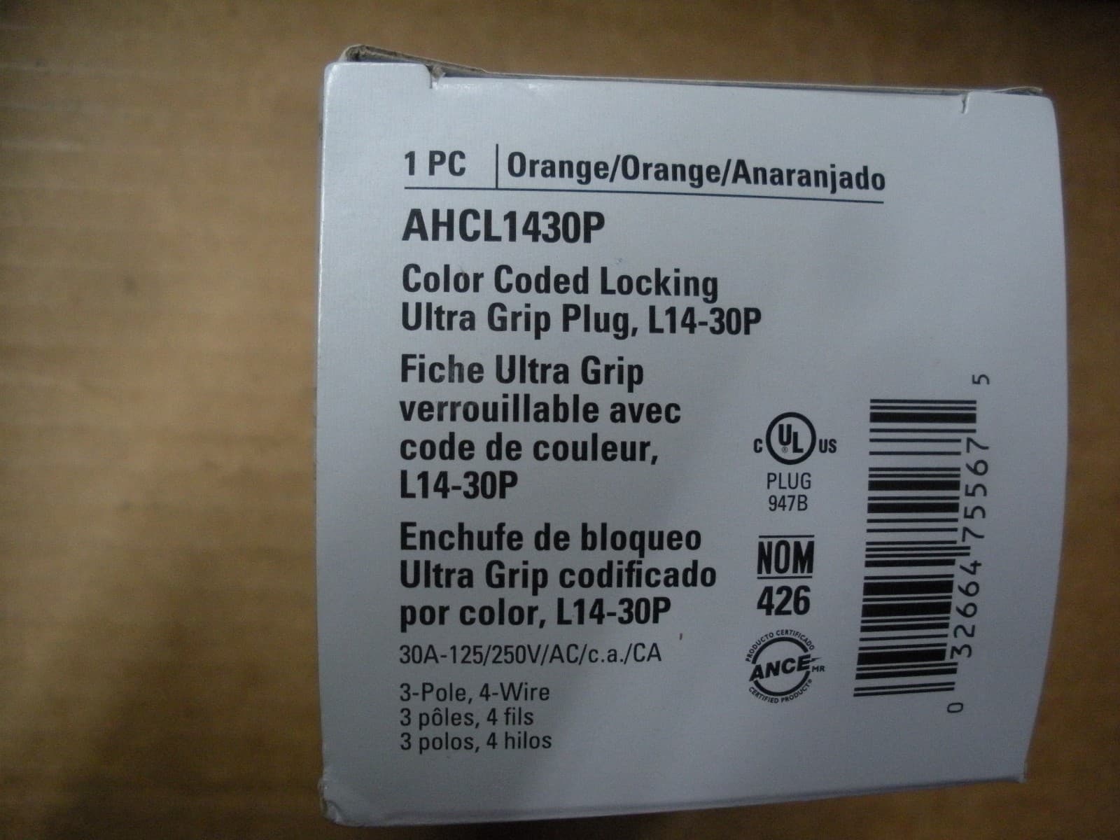 L14-30 30A 125/250 Eaton Arrow-Hart AHCL1430P cord cap twist lock 4 available
