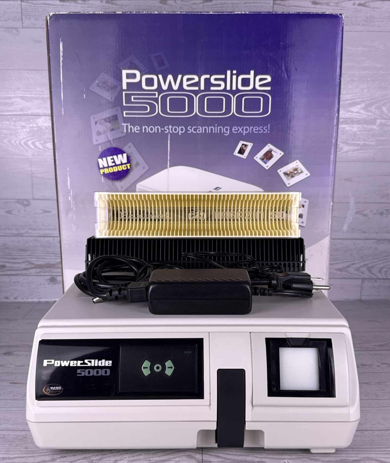 Pacific Image PowerSlide 5000 Scanner Untested Powers On PARTS OR REPAIR READ