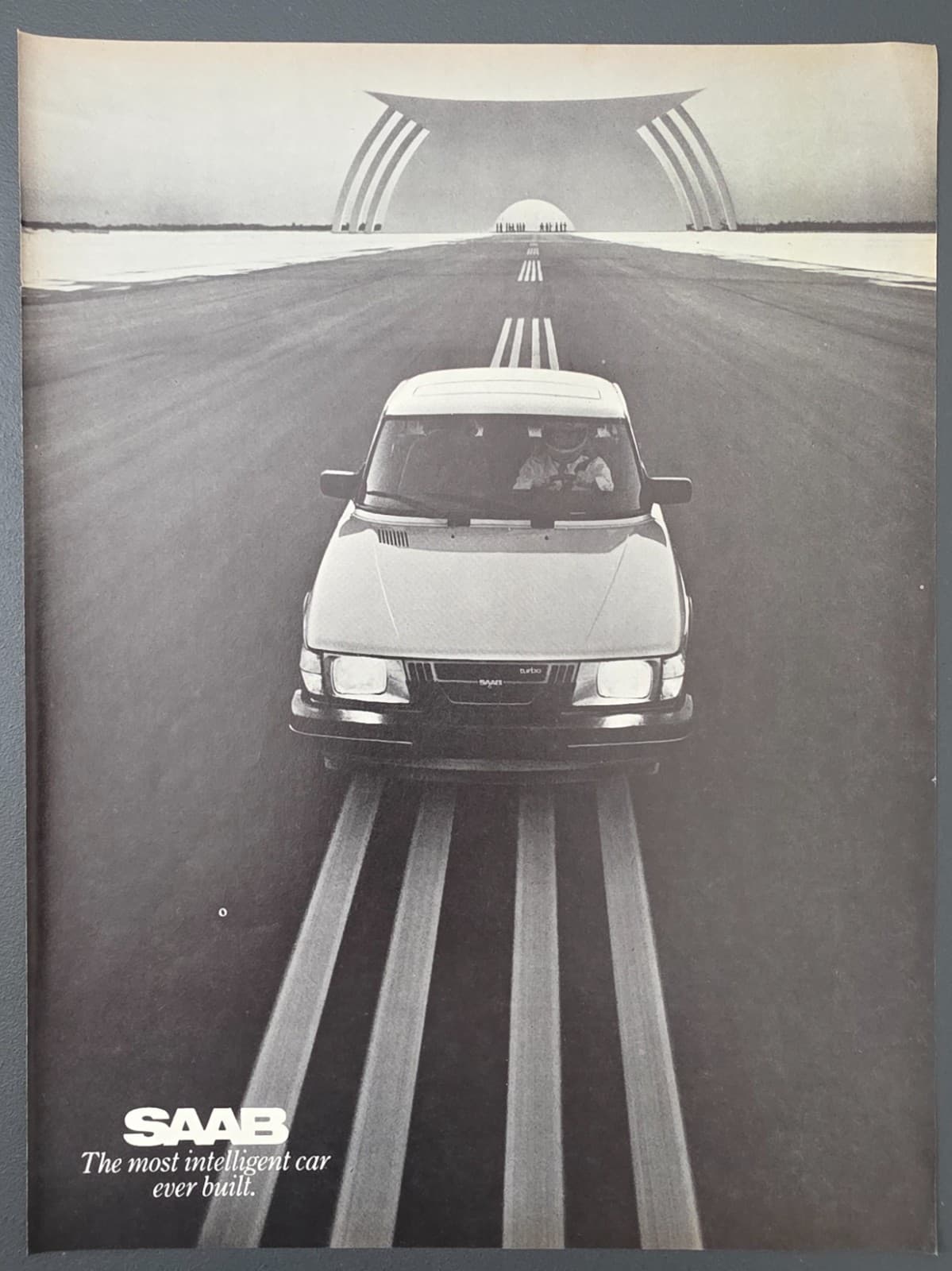 1982 2-Pafge PRINT AD SAAB 900 Turb "It certainly wasn't easy"