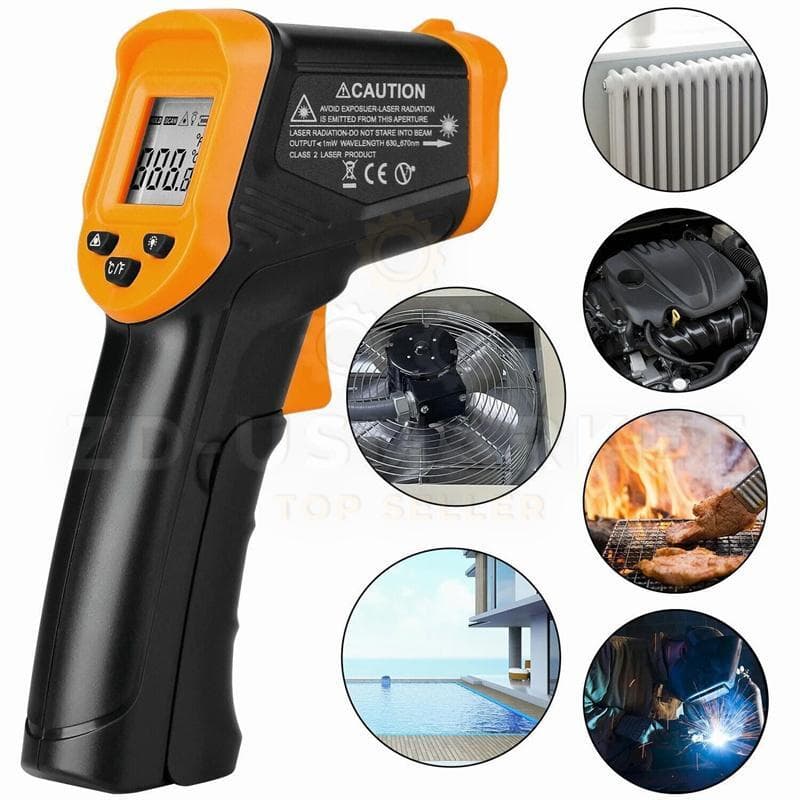 LCD Digital Non-contact Laser IR Infrared Thermometer Temp Meter Temperature Gun