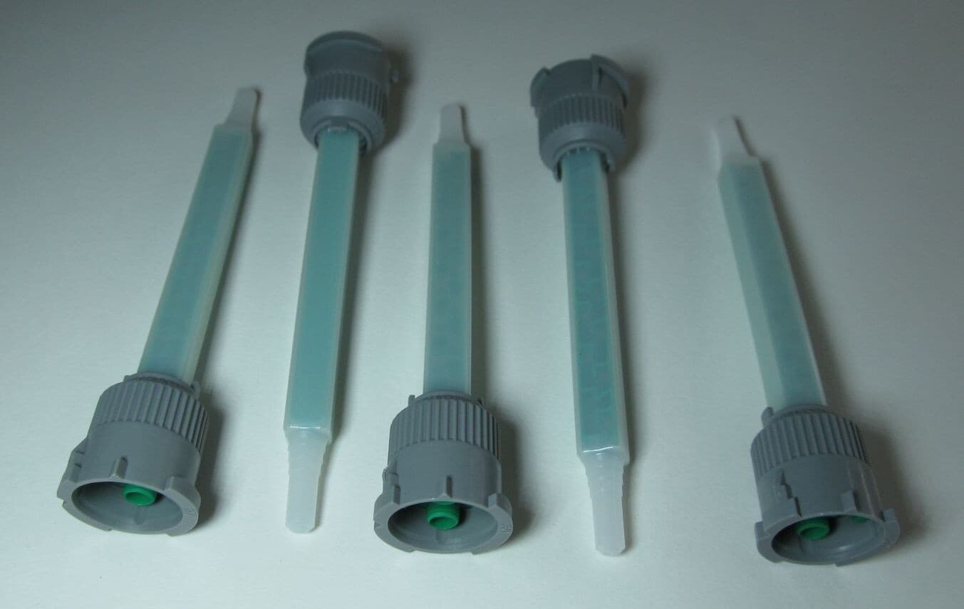 5-PACK 3M SCOTCH-WELD EPX II EPOXY MIXING NOZZLES SQUARE GREEN FOR 48.5ML/50ML