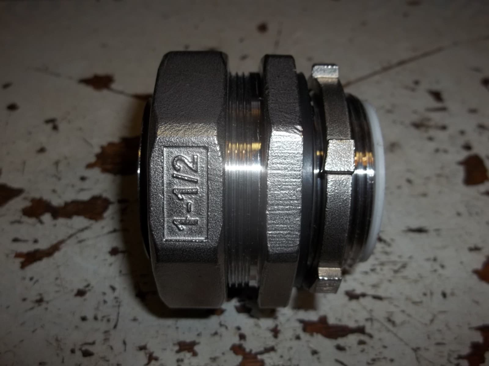 CALBRITE 1-1/2" SS316 FLEX CONNECTOR MALE STRAIGHT S61500FCS0 (BIN177)