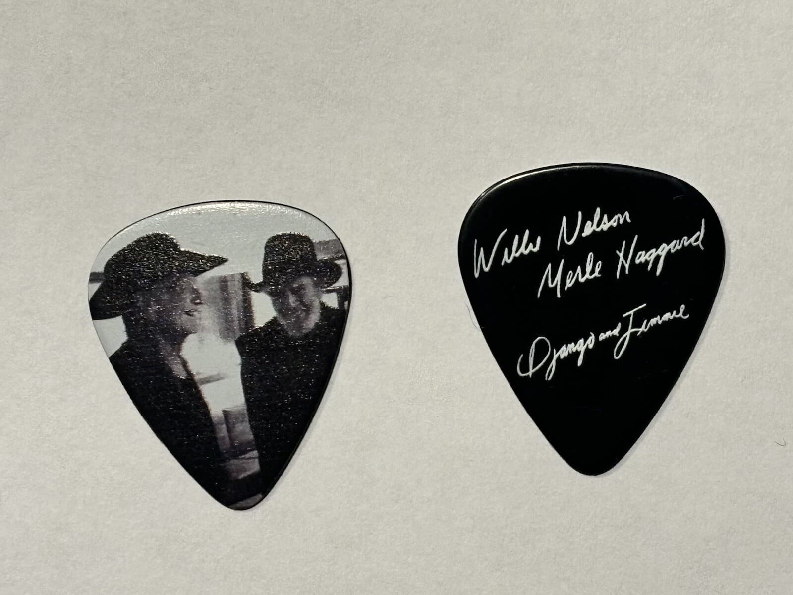 Willie And Merle (Django Jimmie 2015) Guitar Pick