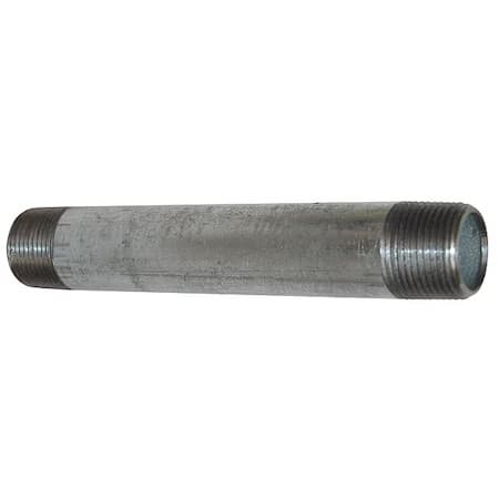 3/4" Mnpt X 6" Tbe Galvanized Steel Pipe Nipple Sch 40, 6P814
