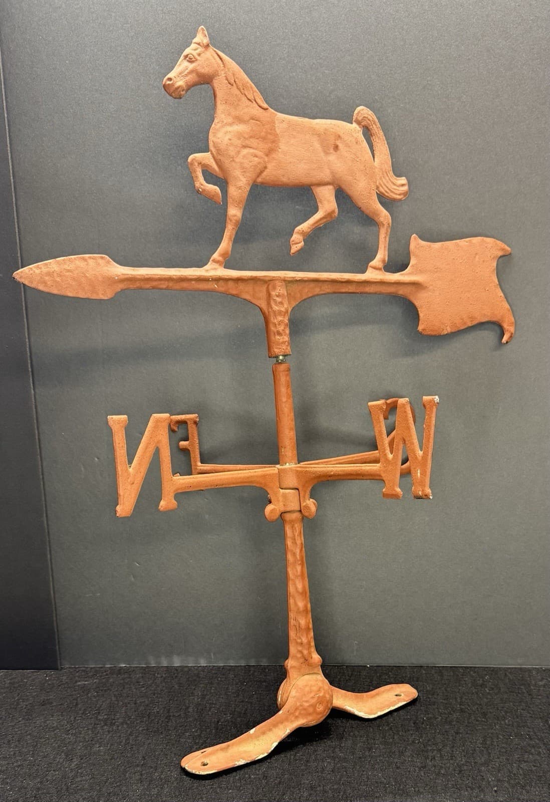 Vintage Horse & Compass Weathervane 17" Tall