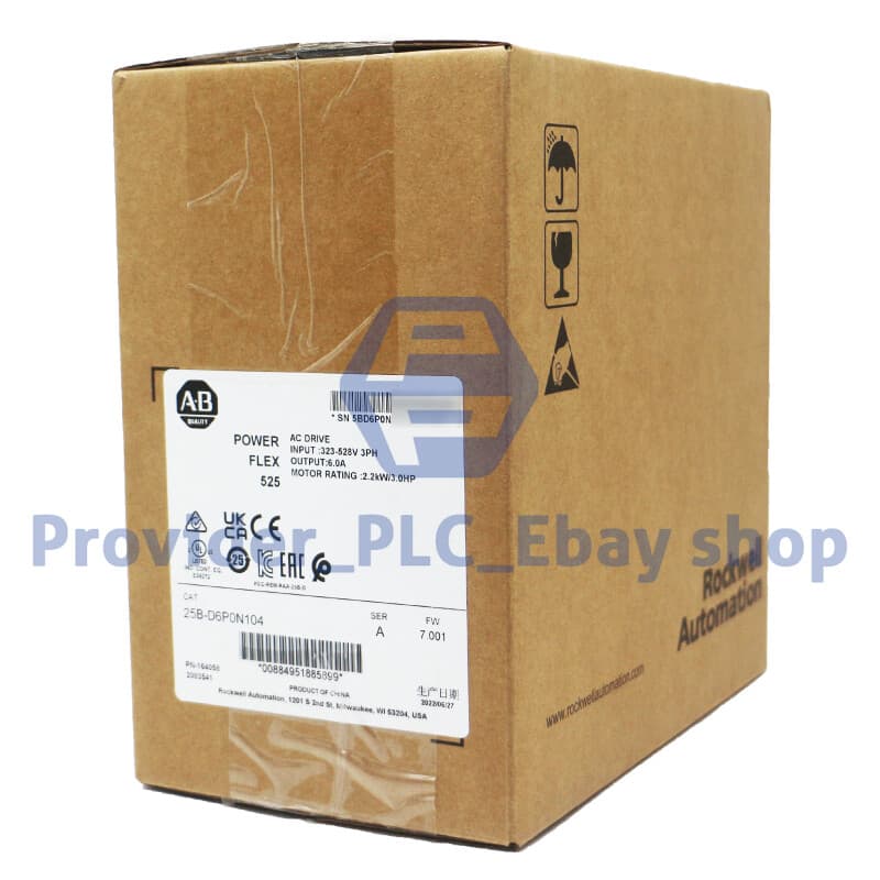 New Factory Sealed Allen-Bradley 25B-D6P0N104 525 2.2kW 3Hp AC Drive