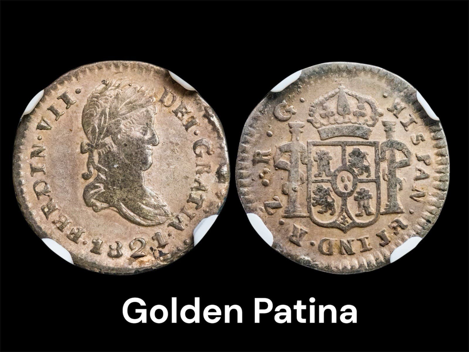 México Independence Wat 1/2 Real 1821 Zacatecas Zs RG NGC VF 30 Diego Ramos Coll