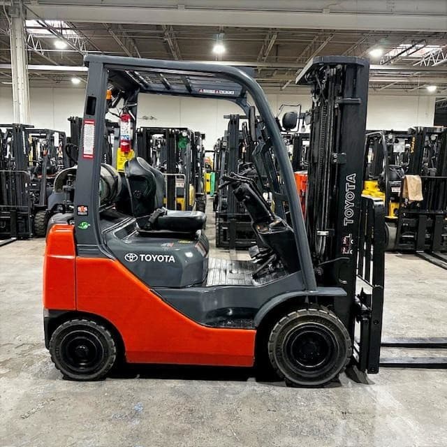 2019 Toyota 8FGU15 3000lb Used Forklift Triple Mast Sideshift LP Gas 5960 Hours