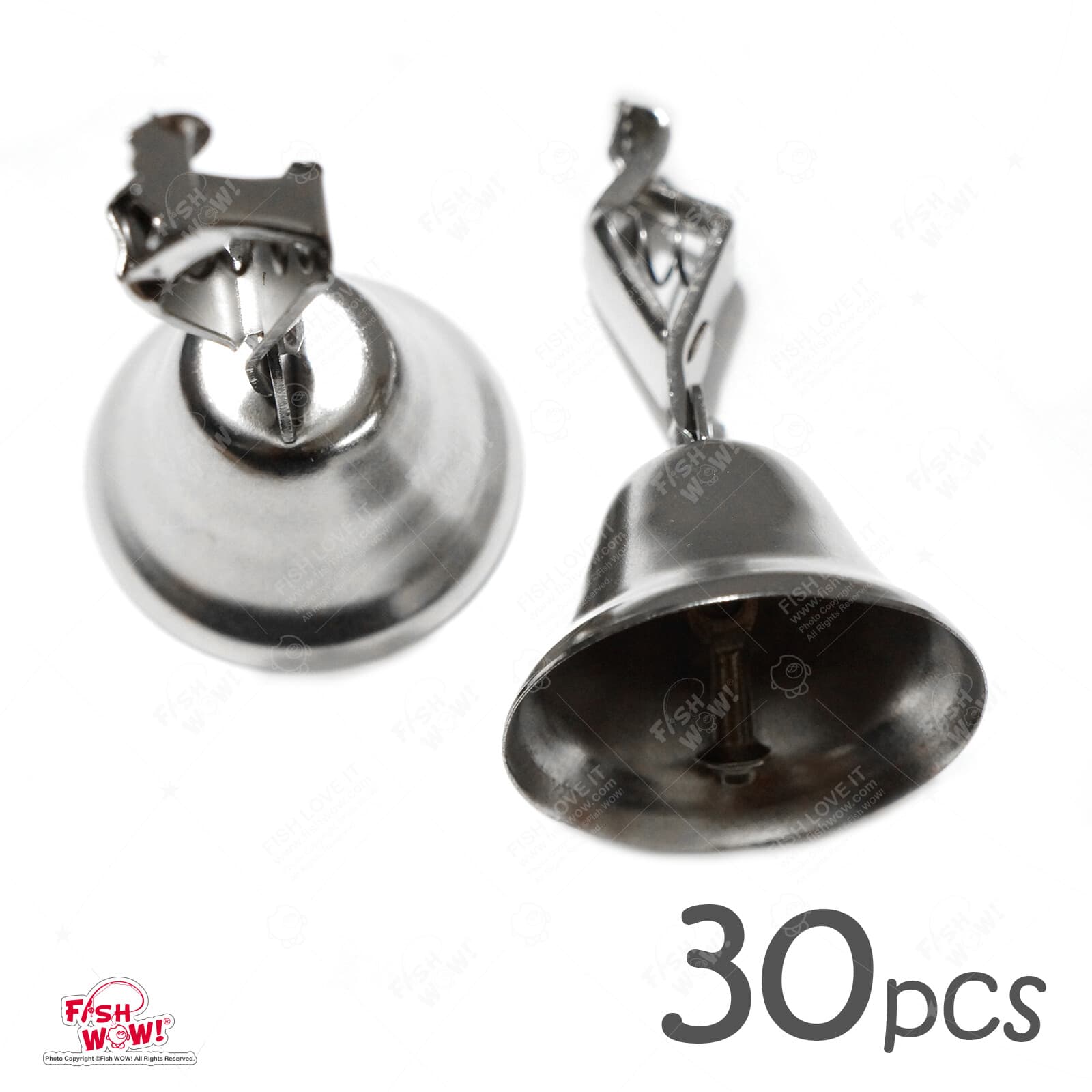 30pcs Fish WOW! Fishing Liberty Bell Alert Eagle Clamp Clip Lure Bait Bite Alarm