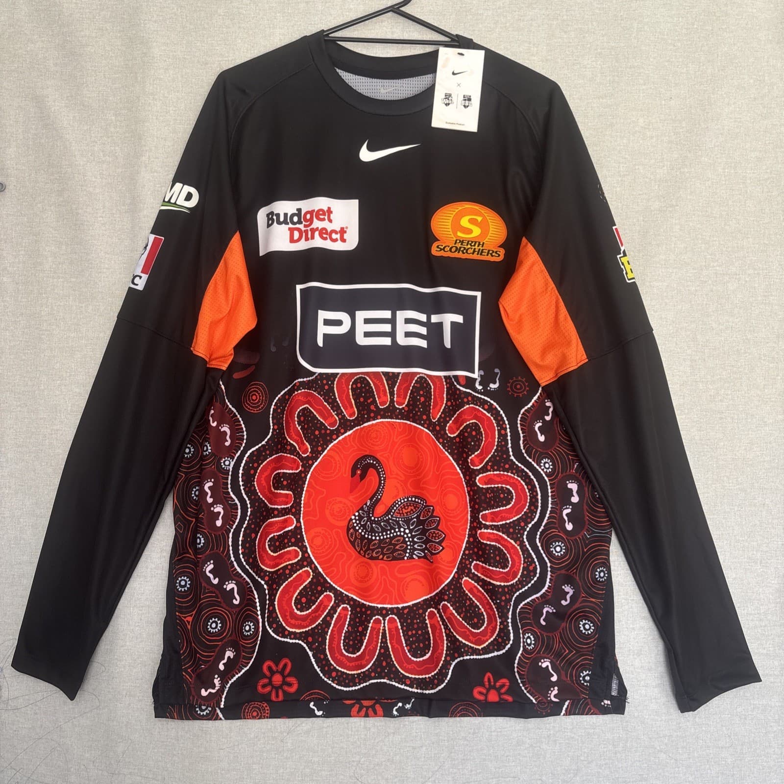 Perth Scorchers 2024/25 On-Field Indigenous Jersey Long Sleeve Nike BBL Large