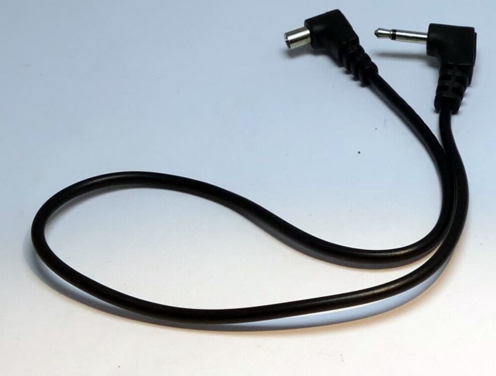 1 foot Flash Strobe Extension Cord PC Male to 2.5 mm male phone camera