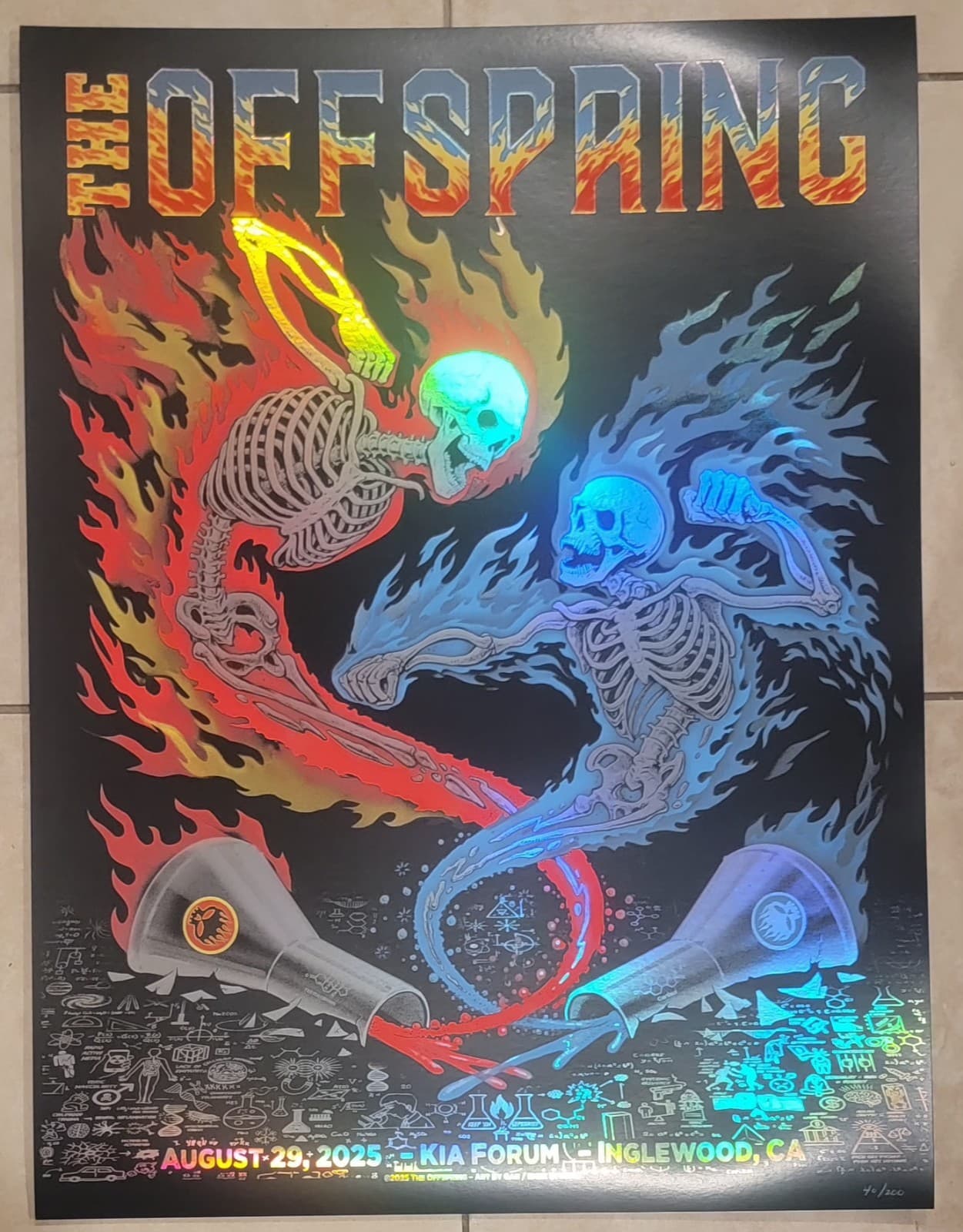 The Offspring Poster Foil Forum 8/29 2025 Emek xx/200 Inglewood Official Merch