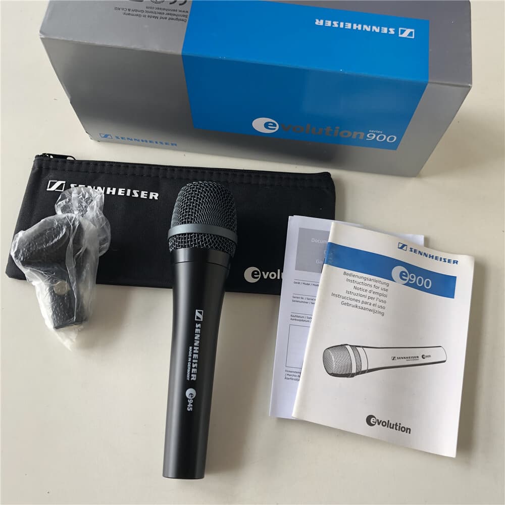 Opened e945 Wired Super Cardioid Dynamic Handheld Microphone -Early Box Version