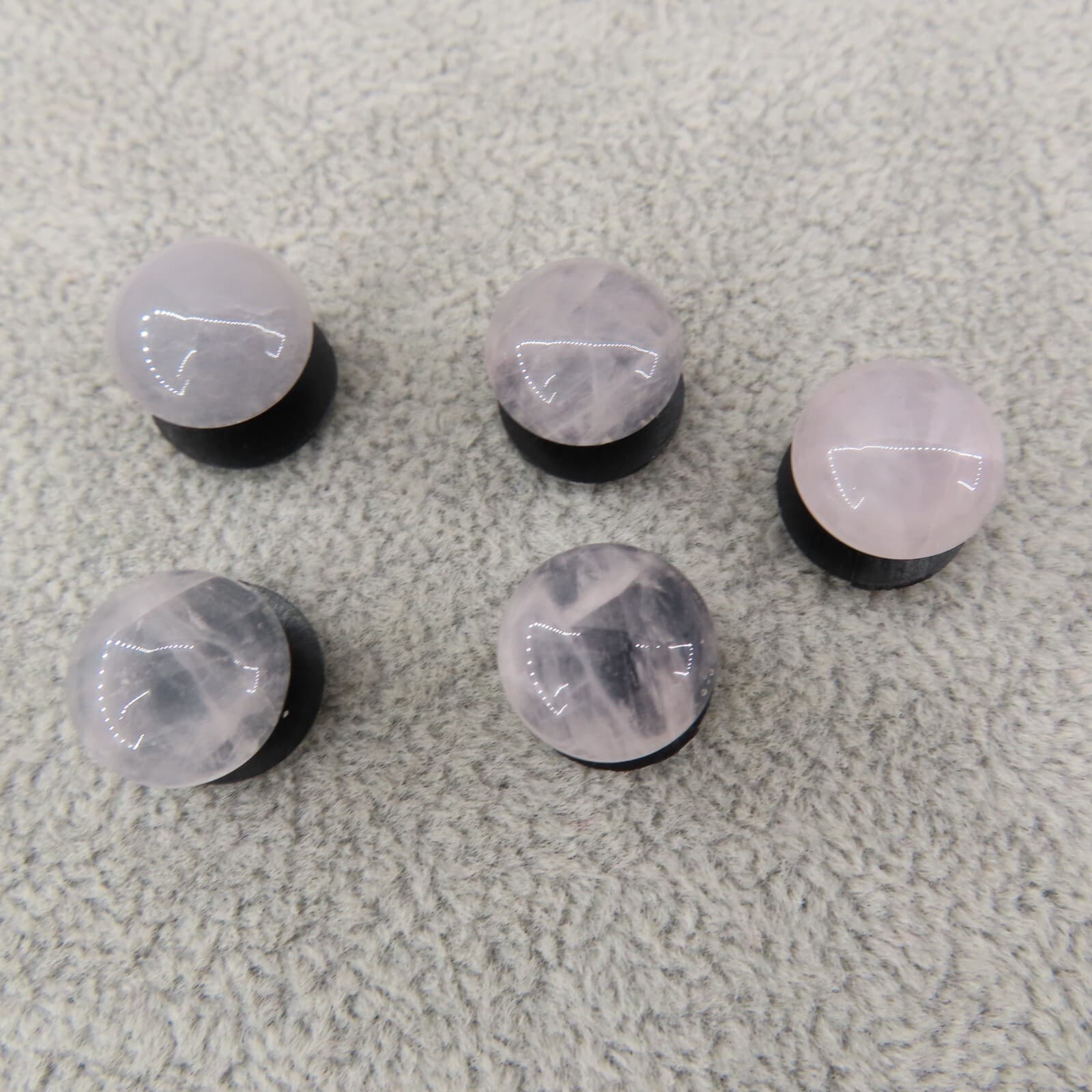 ROSE QUARTZ Gemstones Shoe Charms for Shoes Wristbands Nature Bling Luxury Lot 5