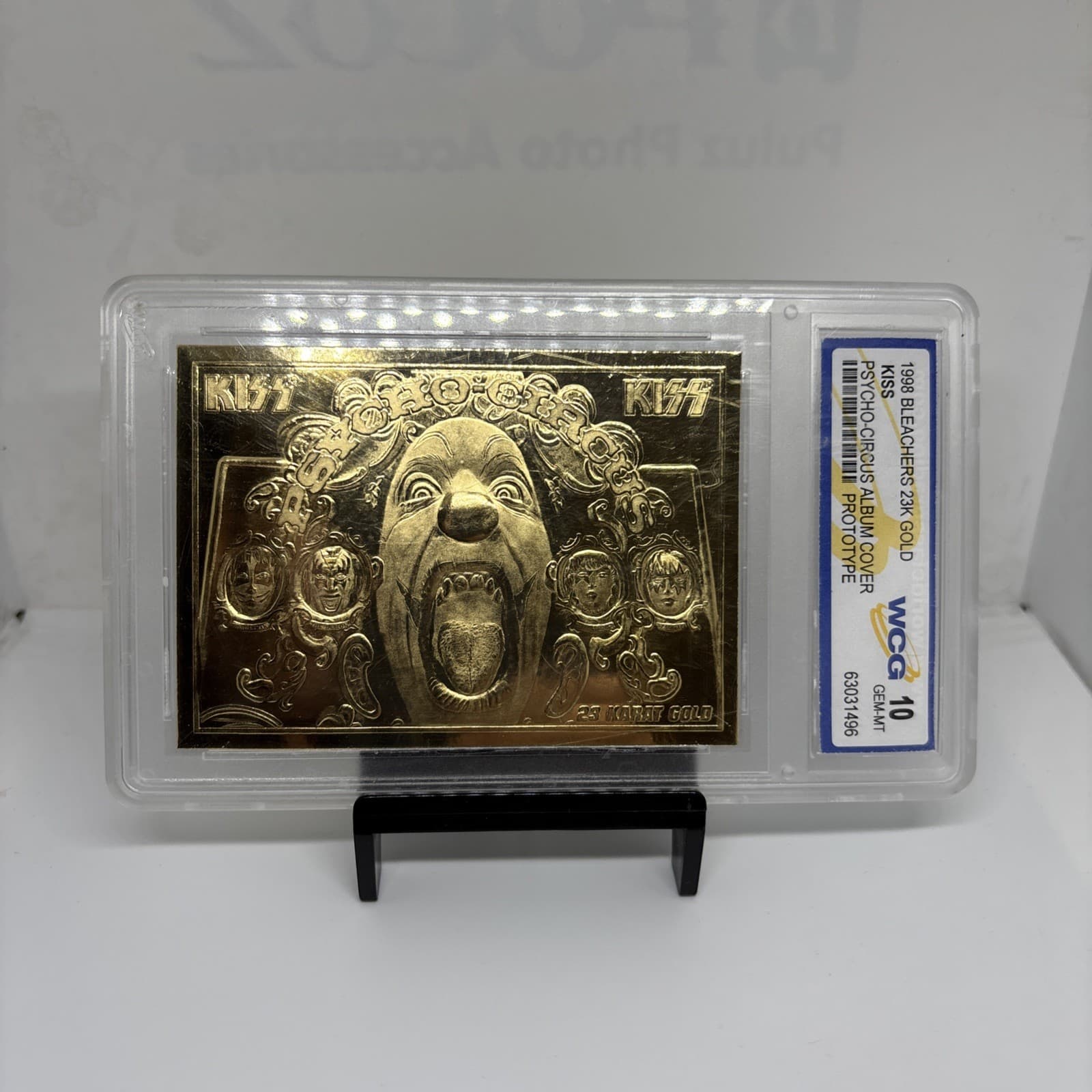 KISS “PSYCHO CIRCUS” Album Cover 23KT Gold Card Ace Frehley Graded GEM MINT 10