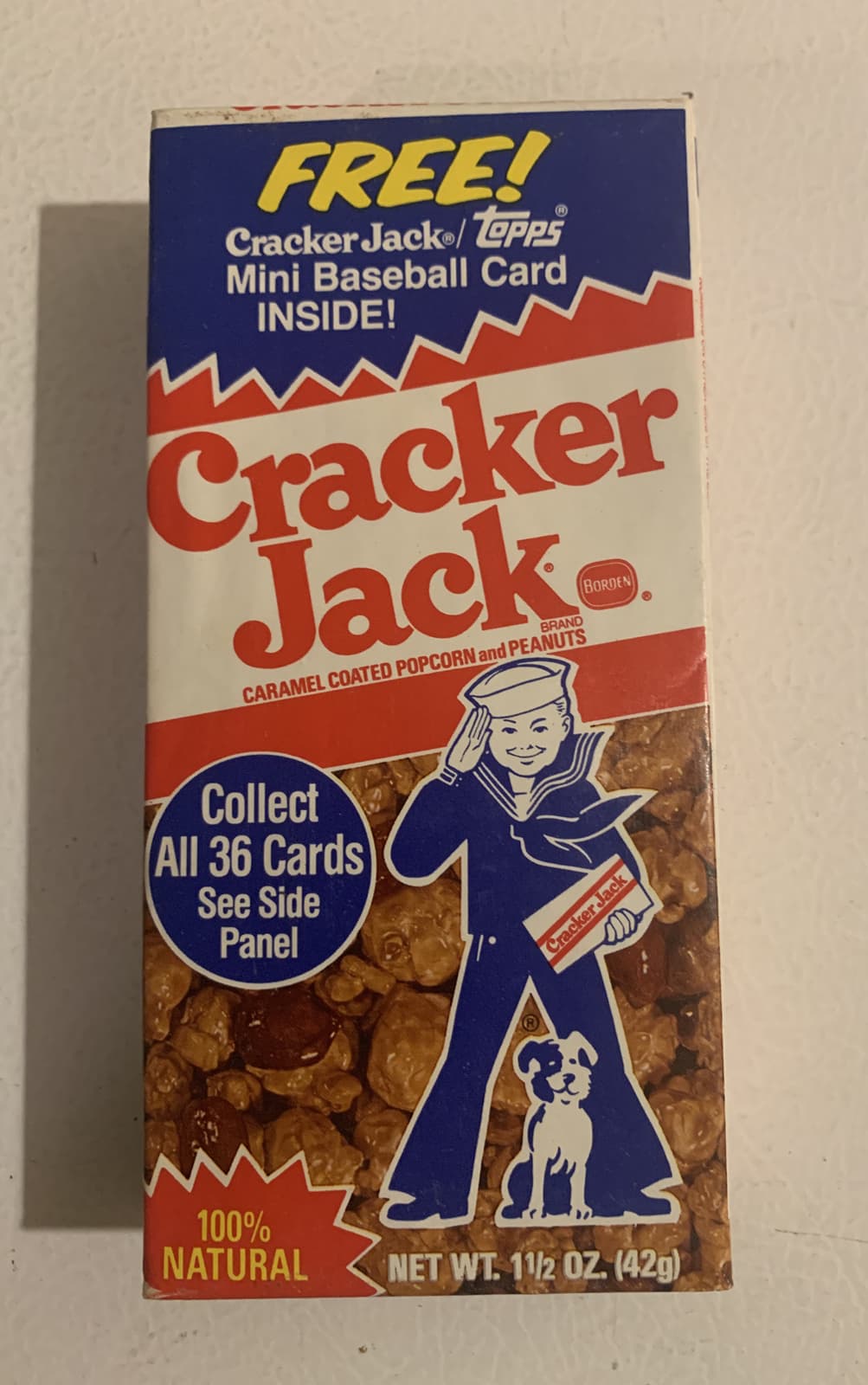Vintage 1980-90s Box Of Cracker Jack Topps Baseball Card NOS Full Unopened