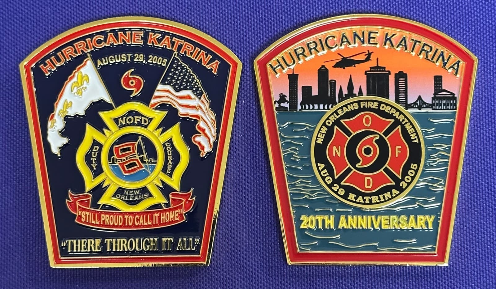 New Orleans Fire Dept Hurricane Katrina 20th Anniversary Challenge Coin NEW